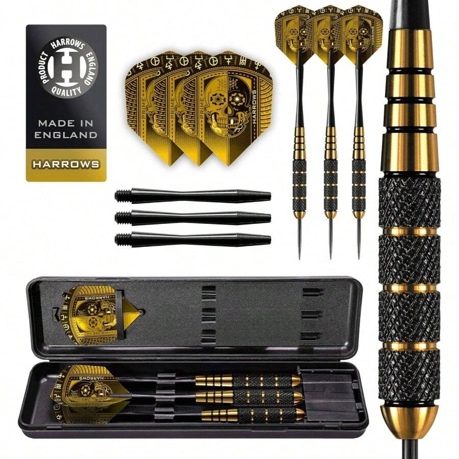 Darts, Steel Tip Darts Set, Includes Speedline Shafts, Marathon Gold Dart Flights, Available In Sizes 19g, 21g, 23g, 25g 27g - 21 Grams - View 1