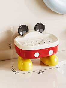 Disney Mickey/Minnie Cartoon Soap Dish - Drainable Soap Holder For Bathroom Countertop Home Use - Color - View 10