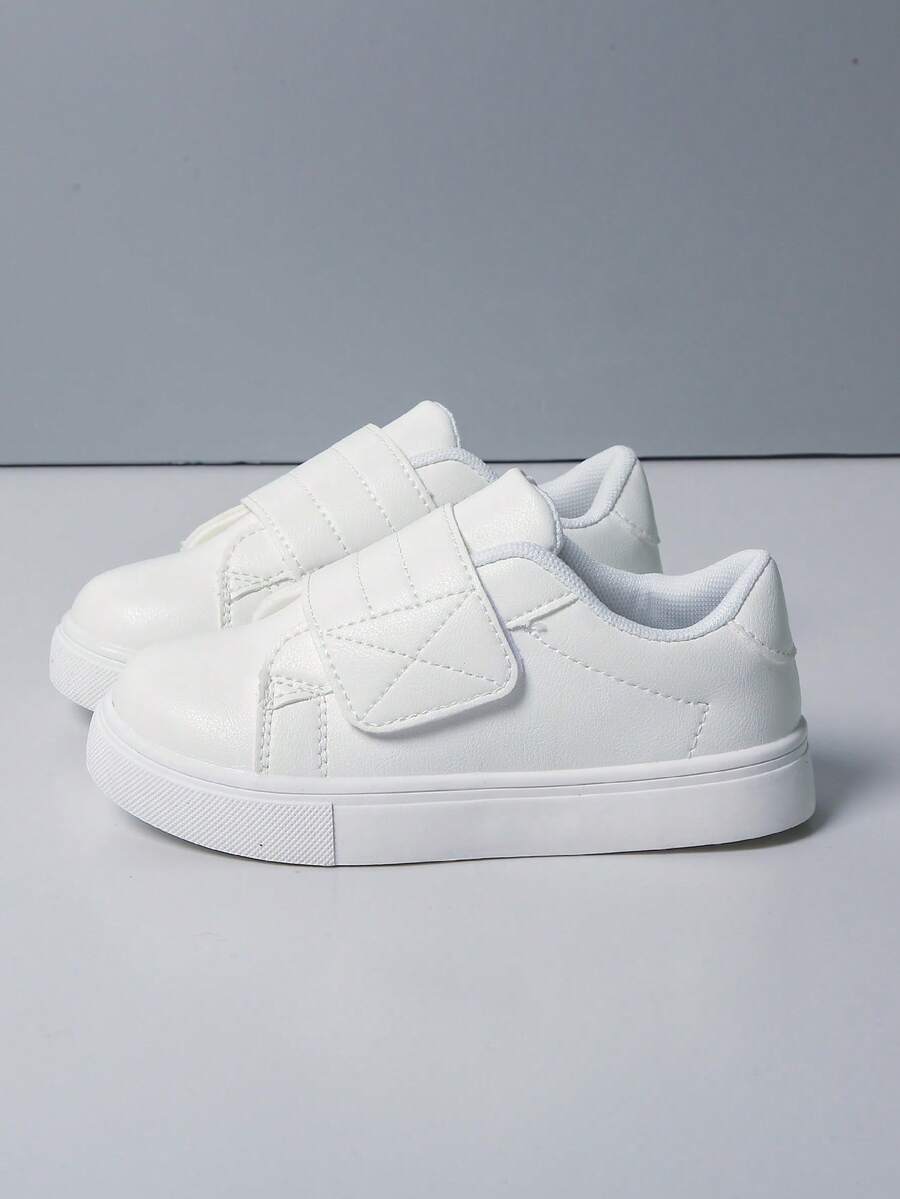 Giày thể thao trẻ em thời trang mới mùa xuân/thu, đa năng, quai rộng, có khóa dán. - trắng - Xem 1