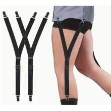 2条超柔软毛绒Y型衬衫固定带，高弹耐用防滑亲肤，适用于正装穿着。 - 彩色 - 查看 6