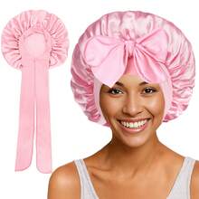 1pc FOLAI Silk Bonnet, Satin Lined Sleep Cap, Suitable For Women And Girls - Basic model - View 13