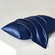 1/2/4 Pcs Luxury Silky Soft Pillowcase - Breathable & Skin-Friendly, Cool Touch, Envelope Closure - Machine Washable, Silk-Like Satin Pillowcase, Single Person Icy Silk Satin Pillowcase, Gift (For Her), Valentine's Day Gift, Mother's Day Gift, Personalized Gift - Silver - View 14