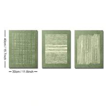 1/3pcs Set Unframed Beige Green Abstract Dots Lines Japanese Art Canvas Poster Retro Japandi Wall Art Print Wabi Sabi Minimalist Vintage Painting For Apartment,Living Room,Bedroom,Modern Home Decoration - A - View 20