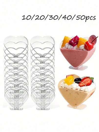 Şeffaf Plastik Tatlı Kapları, Mini Şeffaf Plastik Tatlı Kapları, Şeffaf Mus/Meze Kapları, Kalp Şeklinde Kaseler, Parti Tatlıları, Mezeler, Meyveli Mus, Mus, Puding, Dondurma, Tadım, Partiler, Büfeler, Düğünler, Mutfak Gereçleri ve Ev Eşyaları İçin İdealdir. Şükran Günü, Cadılar Bayramı ve Noel İçin Hediye Olarak Uygundur.