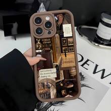 Elegante collage estético; sueños, arte e inspiración. Esta elegante funda para teléfono es compatible con Samsung, Apple, OPPO, , etc. Fabricada en TPU flexible, resistente a golpes y arañazos, ofrece una excelente protección contra caídas y un agarre cómodo. Es un regalo ideal para familiares, amigos y seres queridos, y una opción perfecta para festivales, fundas para iPhone, San Valentín y artículos de . - Marrón - Ver 3