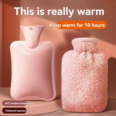 Túi chườm nước nóng dành cho phụ nữ - Chống nổ, lông giả dày, túi giữ ấm tay và đệm sưởi tái sử dụng cho chứng đau bụng kinh, giữ ấm chân và bụng, quà tặng Ngày của Mẹ, trang trí phòng ngủ, sân vườn, trang trí nhà bếp, mùa hè, bãi biển, đồ dùng cần thiết khi đi du lịch, trang trí phòng, mềm mại, quà tốt nghiệp.