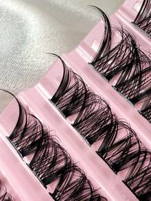 120 Pcs D Curl Anime Wispy Eyelash Clusters 8-16mm Mix Length Cluster Eyelash Extensions Thick Volume Individual Lashes DIY At Home False Eyelashes Fake Lashes Individual Eyelashes Cluster Lashes - D - View 6