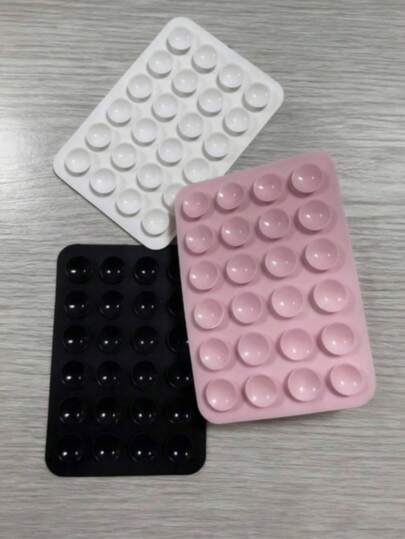 5 قطع حامل هاتف مربع سيليكون متعدد الوظائف 24 فتحة، مزود بكأس شفط سيليكون قوي لتثبيت الهاتف بأمان، مناسب لتسجيل الفيديو والسيلفي وسيناريوهات متنوعة