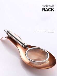 1个不锈钢勺托架托盘，适用于火锅勺、食物夹、酒店餐厅厨房用具收纳架 - 玫瑰金1 - 查看 8