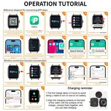 1块1.44英寸运动智能手表，男女通用，硅胶表带，来电和短信通知，多种运动模式，圣诞礼物 - 彩色 - 查看 13