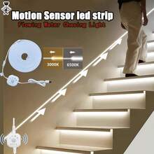 120°360°人体感应灯带定时器 - 暖白光夜灯，USB供电柔性灯带，适用于楼梯、卧室、厨房或电视派对装饰 - 白色 - 查看 2
