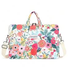 Water Resistant Laptop Shoulder Sleeve Case Bag For MacBook Pro 16 Inch And 15.6 Inch And 16 Inch Laptop (Flowers) - Flowers - View 1