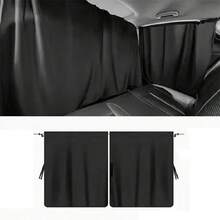 1pc Car Windshield Sunshade, Blackout Curtain, Front & Rear Seat Privacy Divider, Provides All-Around Sun Protection, Car Sunshade Curtain - Black - View 4