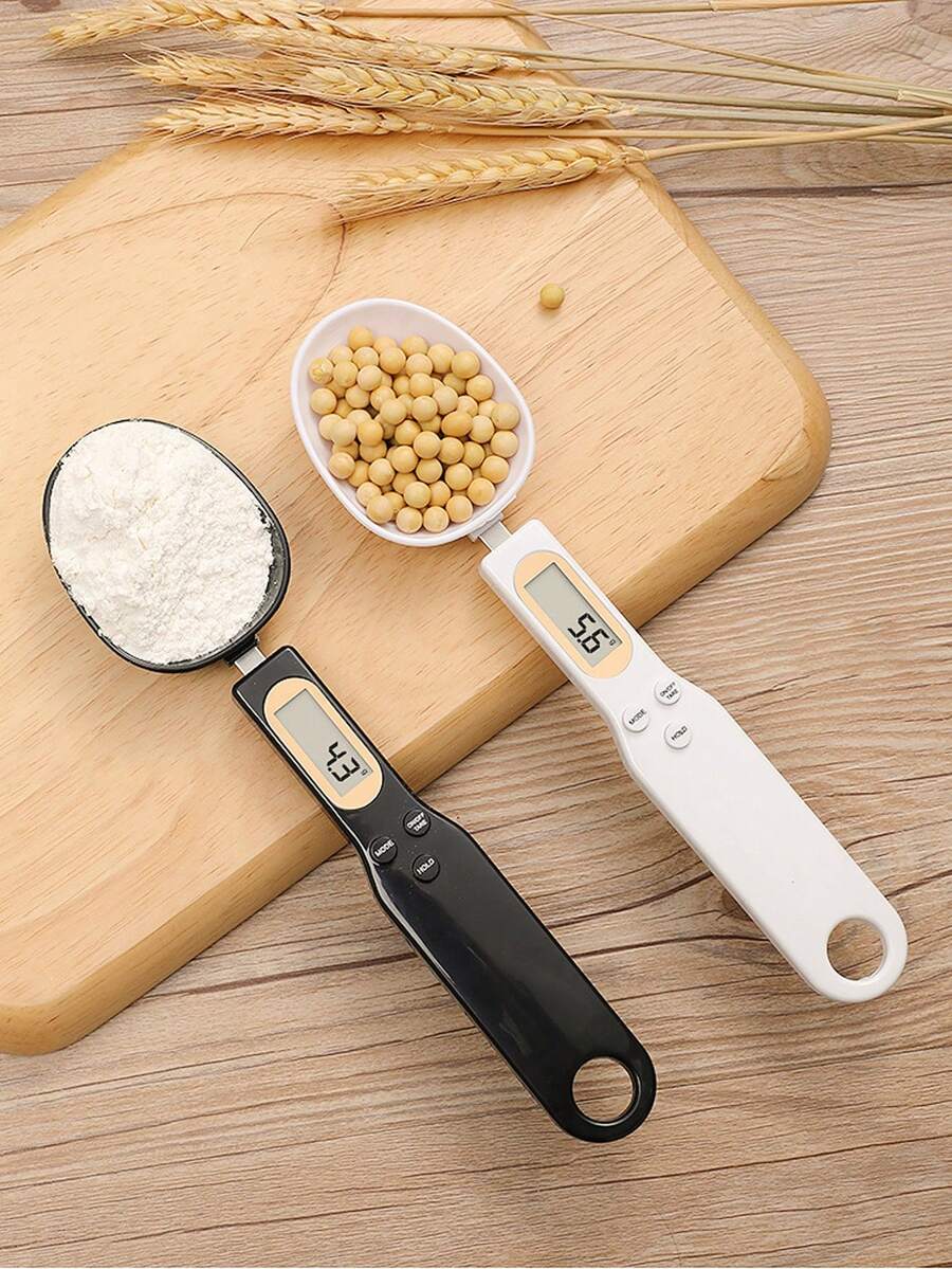 Balanza digital de cocina de alta precisión con cuchara desmontable, pantalla LED, diseño compacto para alimento de mascotas, té, polvo, conversión de múltiples unidades (g/oz/lb) - Multicolor - Ver 1
