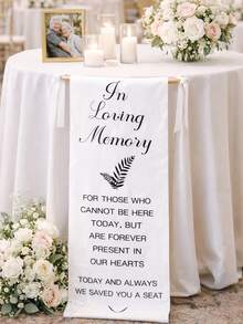 1件优雅“已预留”椅牌，婚礼椅牌横幅，婚礼装饰，新娘送礼会装饰，婚礼派对椅牌，设计有“尊贵宾客预留”字样，适用于缺席装饰、周年纪念装饰、婚礼装饰、节日派对用品 - 彩色 - 查看 4