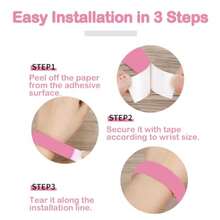 300 Pcs Waterproof Neon Paper Wristbands For Events In Pink Vibrant Adhesive Tamper-Proof ID Bands For Parties Concerts Hospital VIP Identification - Pink - View 6