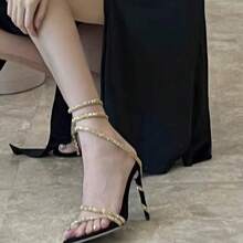 Women Heeled Sandals - Black - View 2