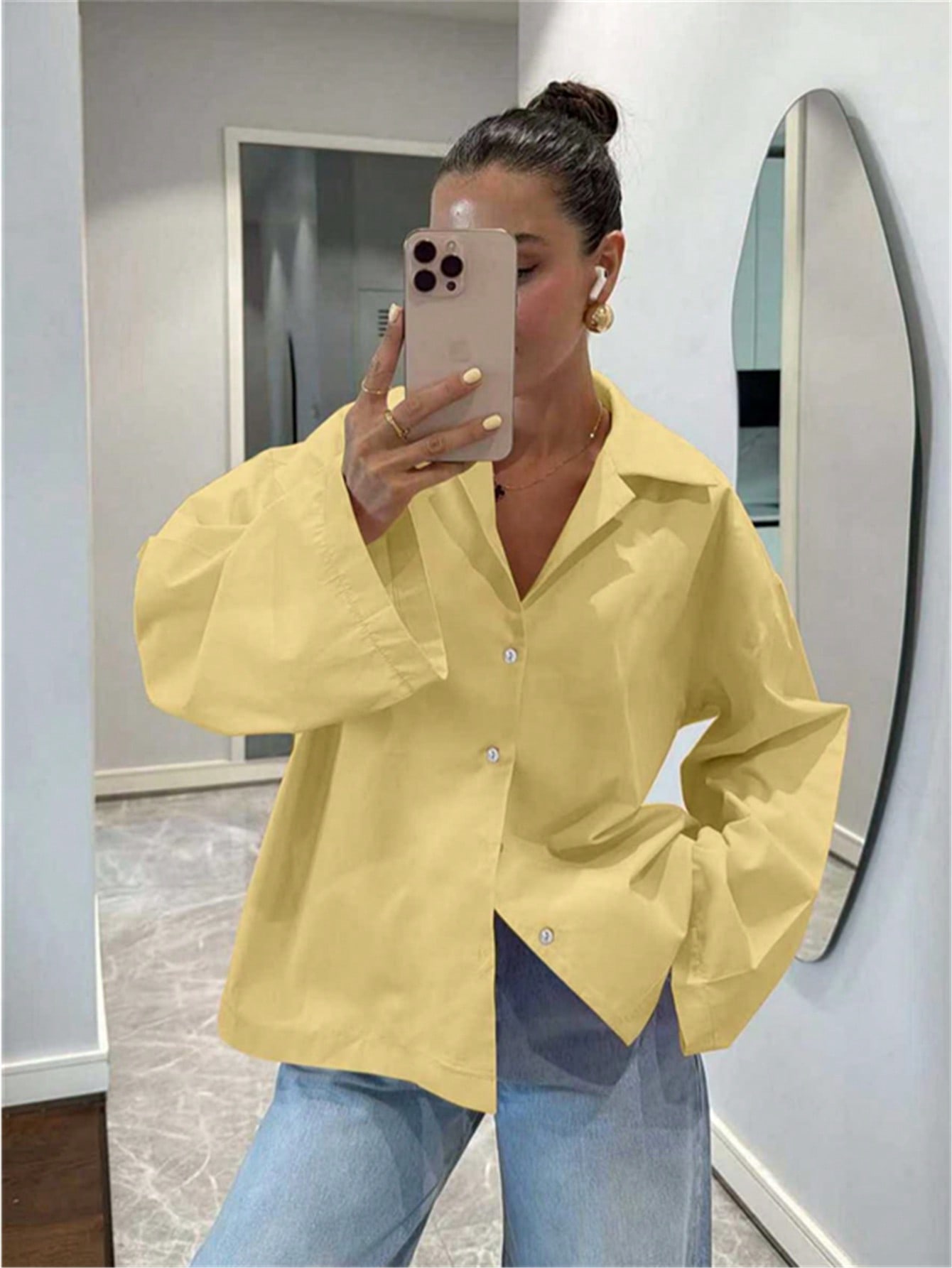 Yellow Long Sleeve Cardigan