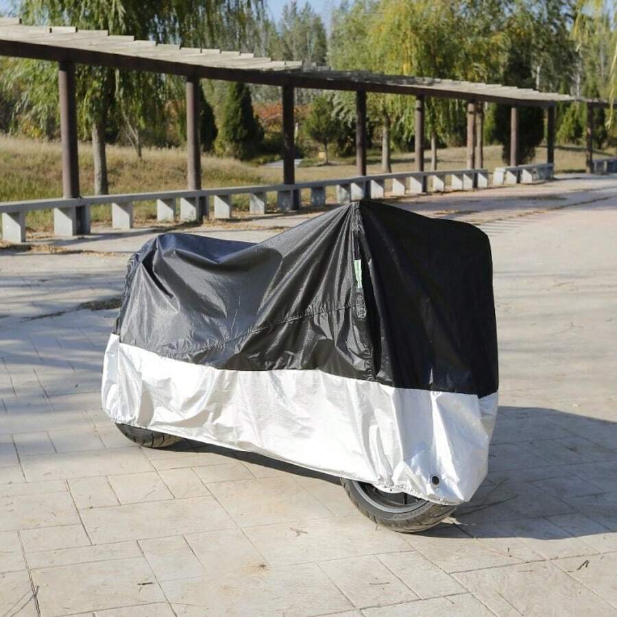 Cubierta para vehículo eléctrico engrosada, diseño empalmado, cubierta para motocicleta a prueba de nieve, viento e agua. - XXL - Ver 1