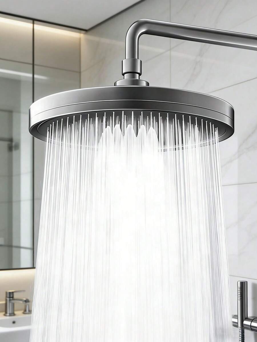 Este cabezal de ducha redondo multifunción de alta presión y ajustable está hecho de material plástico, pulido para proporcionar una experiencia de baño tipo spa con una cobertura de agua uniforme en todo el Body. Cuenta con un diseño clásico de agua fría y caliente con un estilo minimalista moderno, lo que lo hace muy adecuado para uso doméstico.