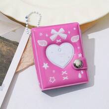 2英寸迷你蝴蝶心形相册钥匙扣，适合放置学生证、证书和粉丝照片。 - 彩色 - 查看 7