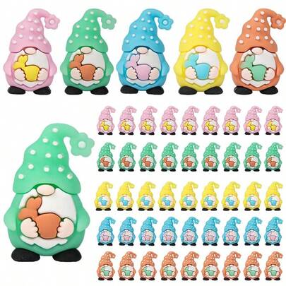 25个迷你兔子小矮人摆件，复活节小矮人摆件，复活节彩蛋填充物，小矮人雕像，捉迷藏游戏，迷你仙女摆件，寻蛋派对礼物