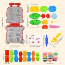 3+ Years Old Kids Toy Kitchen Clay Set, Includes Hamburger Maker, With Clay And Tools, Helps Develop Fine Motor Skills And Color Recognition, Suitable For Indoor Play And Holiday Gatherings, Ideal Birthday And Holiday Gift For Boys And Girls - Multicolor - View 10
