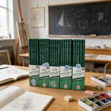 10支装HB/2H/3B/5B/6B绘图铅笔，适用于办公设计制图、课堂美术用品和工程绘图 - 彩色 - 查看 10
