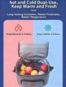 [Delivery Within 2-7 Days In The United States] 1pc Insulated Lunch Bag, Reusable Office/Picnic/Hiking/Beach Lunch Box-Leak-Proof Refrigerated Tote Storage Bag, Suitable For Adults, Back-To-School, Classroom, College, School Supplies, Kitchen Organization, Kitchen Accessories, Men's & Women's Lunch Bag, School Bag For Men & Women, School Accessories, School Supplies. Double-Layer Insulated Tote With Handle, Large-Capacity Cooler Lunch Bag For Outdoor Camping Picnics. Four-Layer Protection For Long-Lasting Insulation. Perfectly Solves Food, Fruit, And Vegetable Preservation. Generous Capacity Holds More Items. - Phong cách hồng tinh khiết - Xem 4