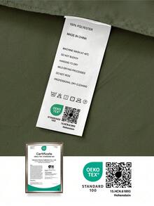 1 bộ ga trải giường màu trơn, mềm mại và thoáng khí, có 4 dây chun ở bốn góc, phù hợp với nệm có độ dày lên đến 25cm, thích hợp cho nhiều kích cỡ nệm, cần thiết cho gia đình và ký túc xá, đạt chứng nhận OEKO-TEX, màu xanh ô liu. - Màu xanh Ô liu - Xem 11