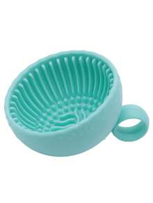 1pc Solid Silicone Makeup Brush Cleaning Bowl, Silicone Makeup Brush Cleaning Mat, Suitable For Cleaning Eyebrow Brush, Blush Brush, Powder Brush, Eyeshadow Brush - A - View 10