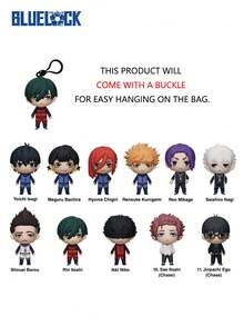 Crunchyroll Official "BLUE LOCK" Authorized Blind Box 3D Character Pendant Hanging Ornament, Anime Peripheral Character Keychain Collection Gift Set (One Set Includes Yoichi, Isagi, Meguru, Bachira, Hyoma, Chigiri, Rensuke, Kunigami And Other Characters) - Multicolor - View 6