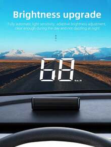 YAIUZGOO Universal Car HUD Head-Up Display With Beidou GPS HD Speedometer,And Projection System - Vehicle Speed Monitoring And Navigation Aid - A - View 2