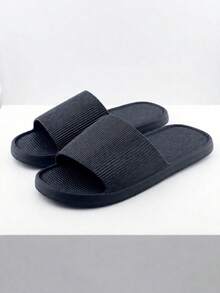 Trending Unisex Slippers, Lightweight EVA Non-Slip Indoor Bathroom Sandals, Suitable For Home, Beach, Shower - Black - View 7