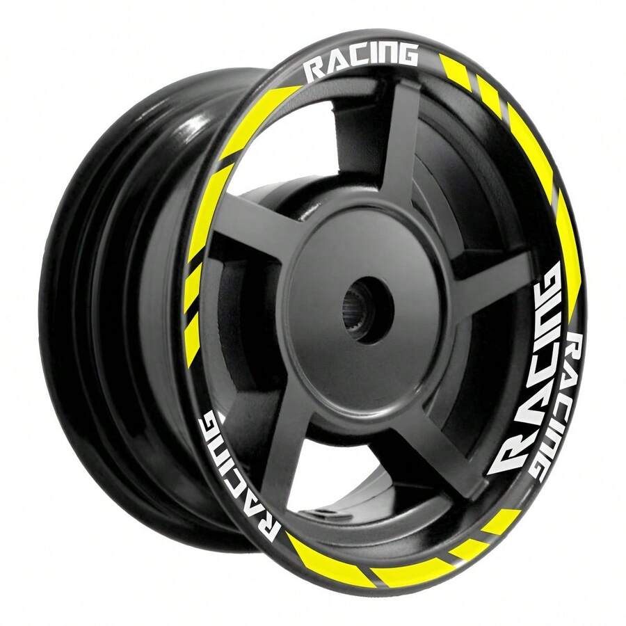 10-Inch Reflective Neon Wheel Sticker Decal Kit For WS150 W150 - Reflective Yellow / Reflective White - View 1