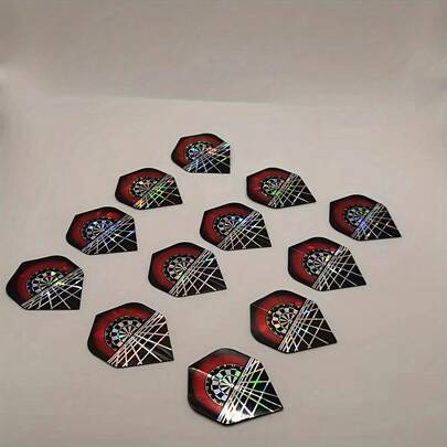 10pcs High Quality Laser Dart Flights, Holographic Reflective Laser Design, PET Material, Anti-Cracking, Lightweight Stable Flight, Professional Standard Dart Accessories Suitable For Steel And Soft Tip Darts, Ideal For Indoor Darts Games, Bars, Clubs, Family Game Nights, Leisure Entertainment, Amateur Practice And Professional Competitions, Excellent Replacement Parts For Darts Players