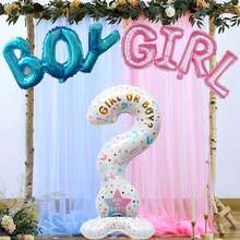 Bộ 3 bóng bay trang trí tiệc tiết lộ giới tính - Màu xanh dương và hồng rực rỡ, bóng bay hình dấu hỏi có đế, thích hợp cho tiệc mừng em bé sắp chào đời hoặc tiệc tiết lộ giới tính. Thích hợp cho tiệc sinh nhật, họp mặt, kỷ niệm, lễ hội, tiệc ngoài trời, tạo không khí, trang trí chụp ảnh. Kỷ niệm, trang trí tiệc ngoài trời, bóng bay trang trí, trang trí tiệc thời trang, trang trí tái sử dụng, chất liệu giấy bạc cao cấp, bóng bay lễ hội, phông nền chụp ảnh, nhà tổ chức tiệc, người lập kế hoạch sự kiện. - Nhiều màu - Xem 5