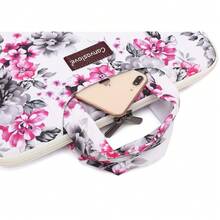 Chrysanthemum Pattern Water Resistant Laptop Shoulder Messenger Bag For MacBook Pro 16 Inch And 15.6 Inch 16 Inch Laptop - 菊花 - 查看 4