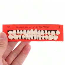 1/2pcs Resin Dental Makeup Props, Suitable For Festivals And Parties, Wear-Resistant And High Hardness, Universal False Teeth Use - White - View 4