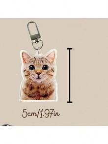 Customized Pet Keychains, Customized Cat Keychains, Customized Dog Keychains, Personalized Photo Keychains, Acrylic Keychain Pendants, Customized Pet Memorial Gifts - U-shaped Keychain - View 9