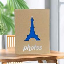 100 Sheets 4R Pocket Photo Album, Kraft Paper Album, Paper Sleeves, Hollow Design - Multicolor - View 3