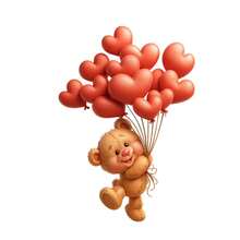 A Silicone Mold Shaped Like A Bear Holding A Balloon, Used For Making Plaster, Soap, Clay, And Resin Crafts, Decorations, Valentine's Day, Easter, Eid Home Decor, DIY Holiday Gifts, Reusable, And Easy To Demold. - White - View 5