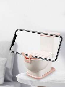 5档可调节稳固马桶造型手机支架，通用智能手机支架，带香氛扩散器 - 彩色 - 查看 6