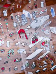 3 Sheets/Pack, European Hotel-Themed Planner Stickers, Immersive Theater Hotel Series, Adult DIY Hotel-Themed Gift Stickers, Time-Killing - Fun Sticker Therapy Activity, Stress Relief, Crafts & Gifts - Immersive Theater Hotel Series - View 11