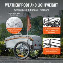 Bike Cargo Trailer, 88/100/160 Lbs Load Capacity, Heavy-Duty Bicycle Wagon Cart, Foldable Compact Storage With Universal Hitch - Black - View 3