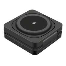 15W 3-In-1 Foldable Magnetic Wireless Charger, Fast Charging Station, Compatible With IPhone 17/16/15/14/13/12/Pro/Max/Plus, Compatible With IPhone 10/9/8/SE/7/6/5/4/3/2, Compatible With Apple Pro 2/3/4 - Black - View 9