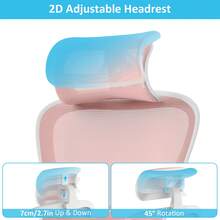 Ergonomic Office Chair With 360° Rotation And Adjustable Lumbar Support, Desk Chair Office Chair For Executive Work, Study, Home Office, 136KG Load Capacity - Pink - View 6