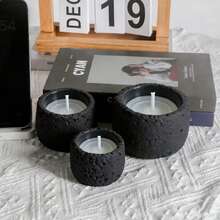 French Vanilla Scented Candle In Space Cup, Available In Regular, Large, And Extra Large Sizes, Suitable For Holiday And Home Decor - Black - View 5