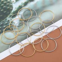5Pcs Fashion Spiral Twisted Stainless Steel Closed Jump Rings Round Pendant Accessories Suitable For DIY Earrings, Bracelets And Various Handmade Jewelry Making - H2275 - View 7