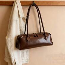 2026 New Women's Niche Design Shoulder Bag With Large Capacity Underarm Bag, Tote Bag, Clutch, Crossbody Bag Premium Elegant Long-Line Bag In Red, Black, And Coffee Brown Perfect For Vacation, Shopping, And Commuting - 咖啡 - 查看 6